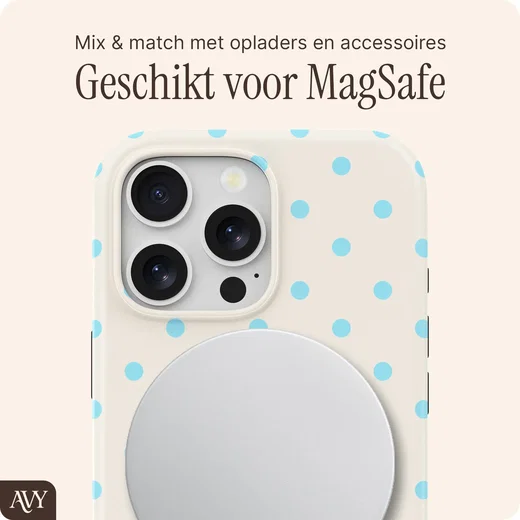 AVY Apple iPhone 13 Pro Max Hoesje MagSafe Back Cover Riviera Dots afbeelding 7