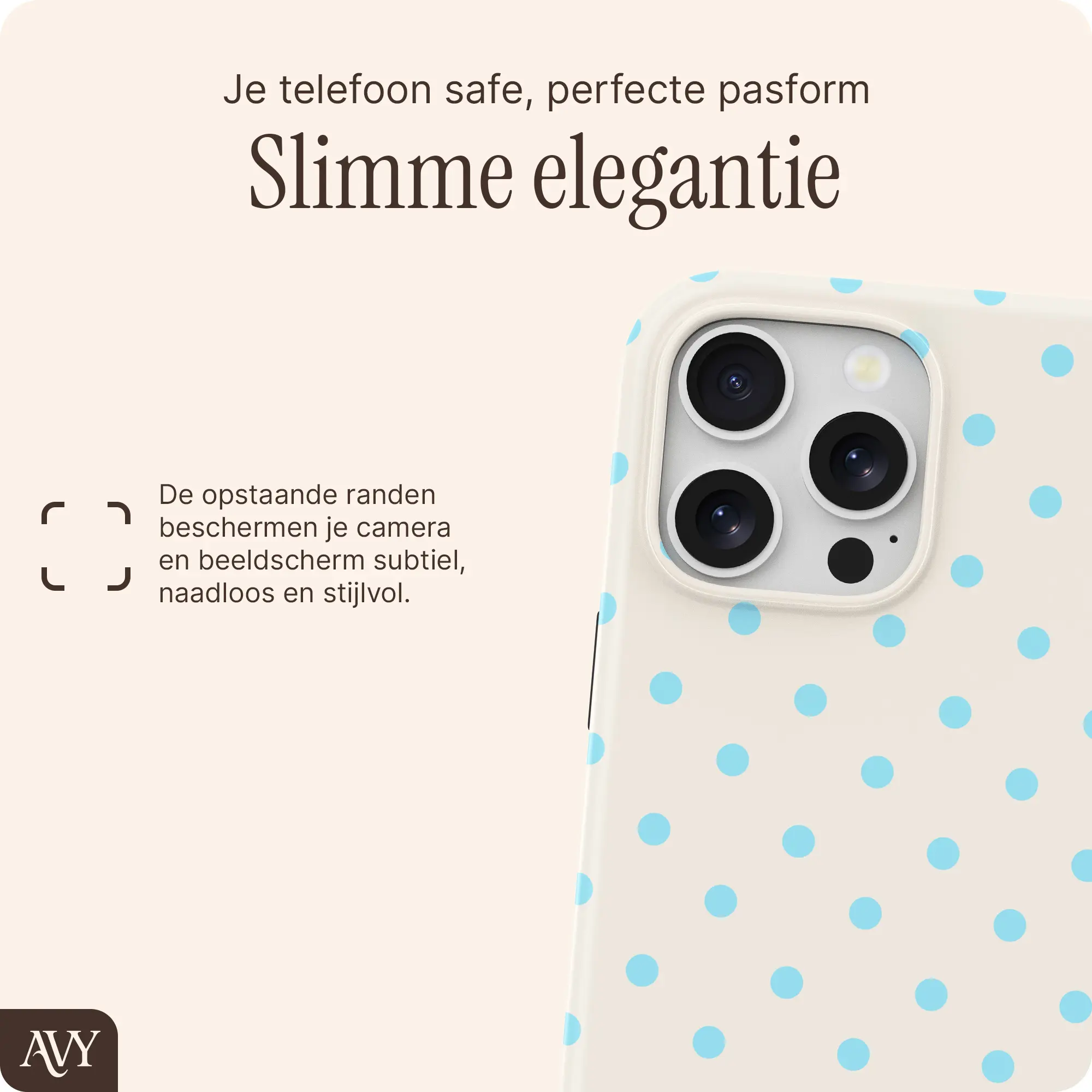 AVY Apple iPhone 13 Pro Max Hoesje MagSafe Back Cover Riviera Dots afbeelding 9