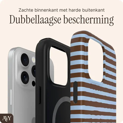 AVY Apple iPhone 12 / 12 Pro Hoesje MagSafe Back Cover Ocean Latte afbeelding 6