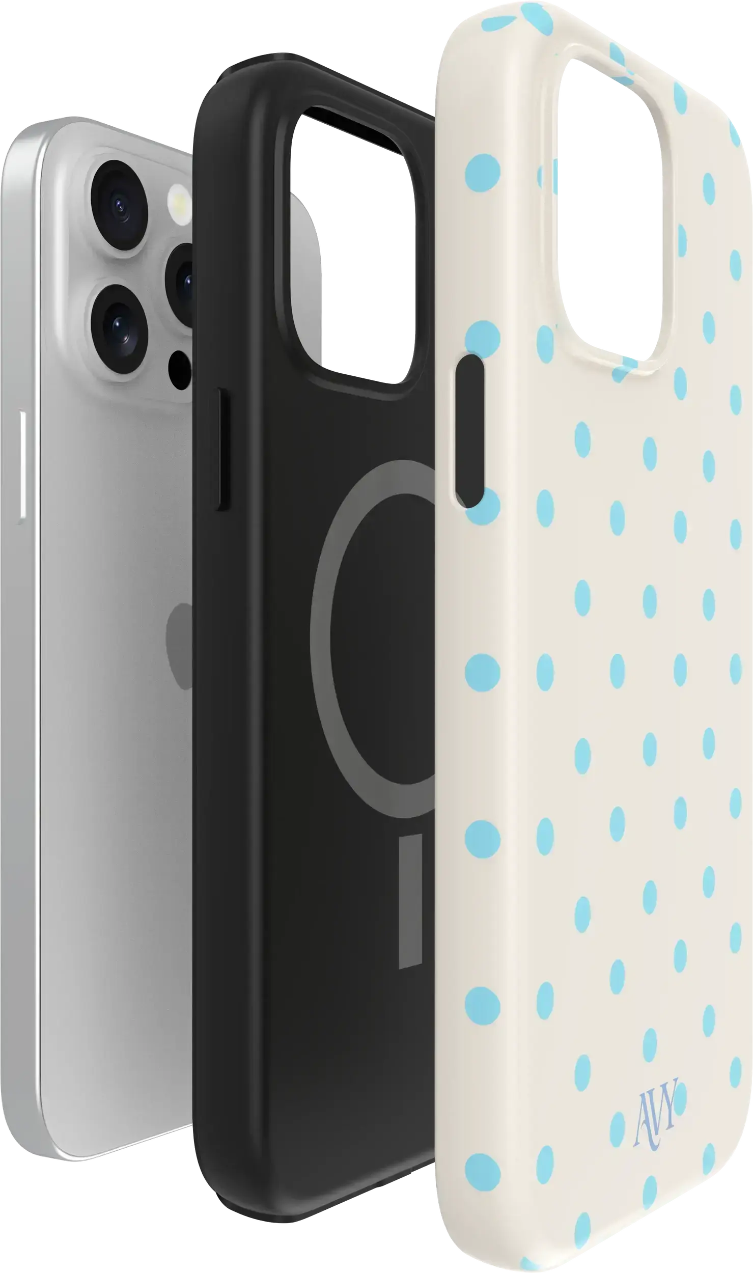 AVY Apple iPhone 12 / 12 Pro Hoesje MagSafe Back Cover Riviera Dots afbeelding 13