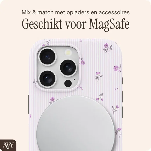 AVY Apple iPhone 12 / 12 Pro Hoesje MagSafe Back Cover Lila Dream afbeelding 7