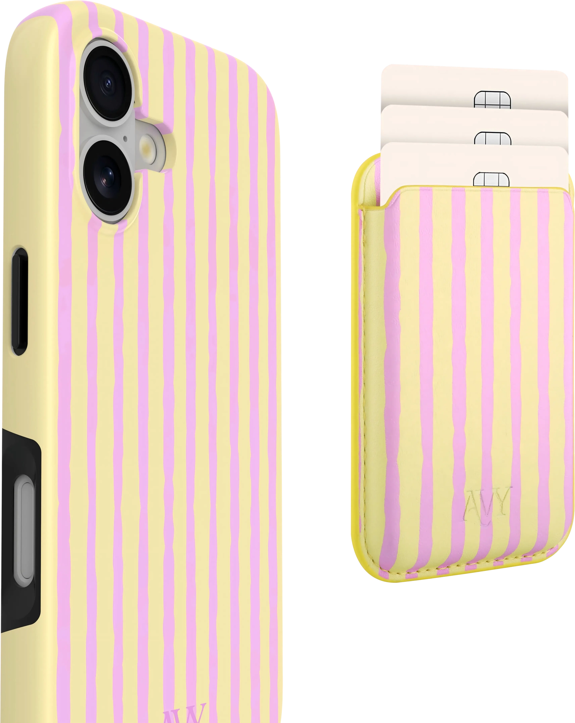 AVY Magnetische Wallet MagSafe Kaarthouder / Pasjeshouder Pink Lemonade afbeelding 5