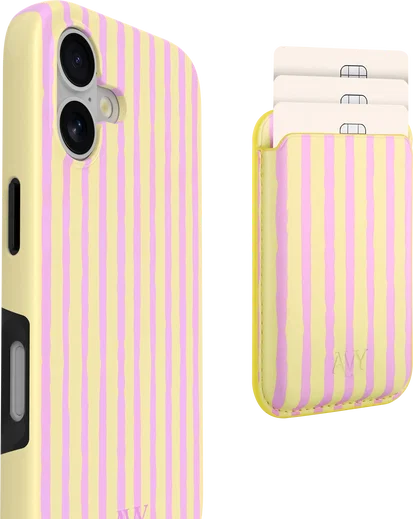 AVY Magnetische Wallet MagSafe Kaarthouder / Pasjeshouder Pink Lemonade afbeelding 5