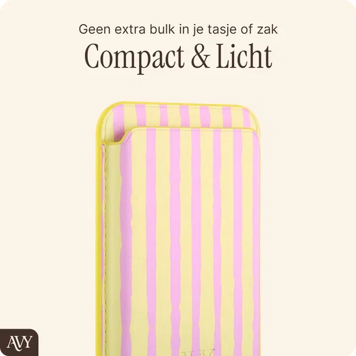 AVY Magnetische Wallet MagSafe Kaarthouder / Pasjeshouder Pink Lemonade afbeelding 2