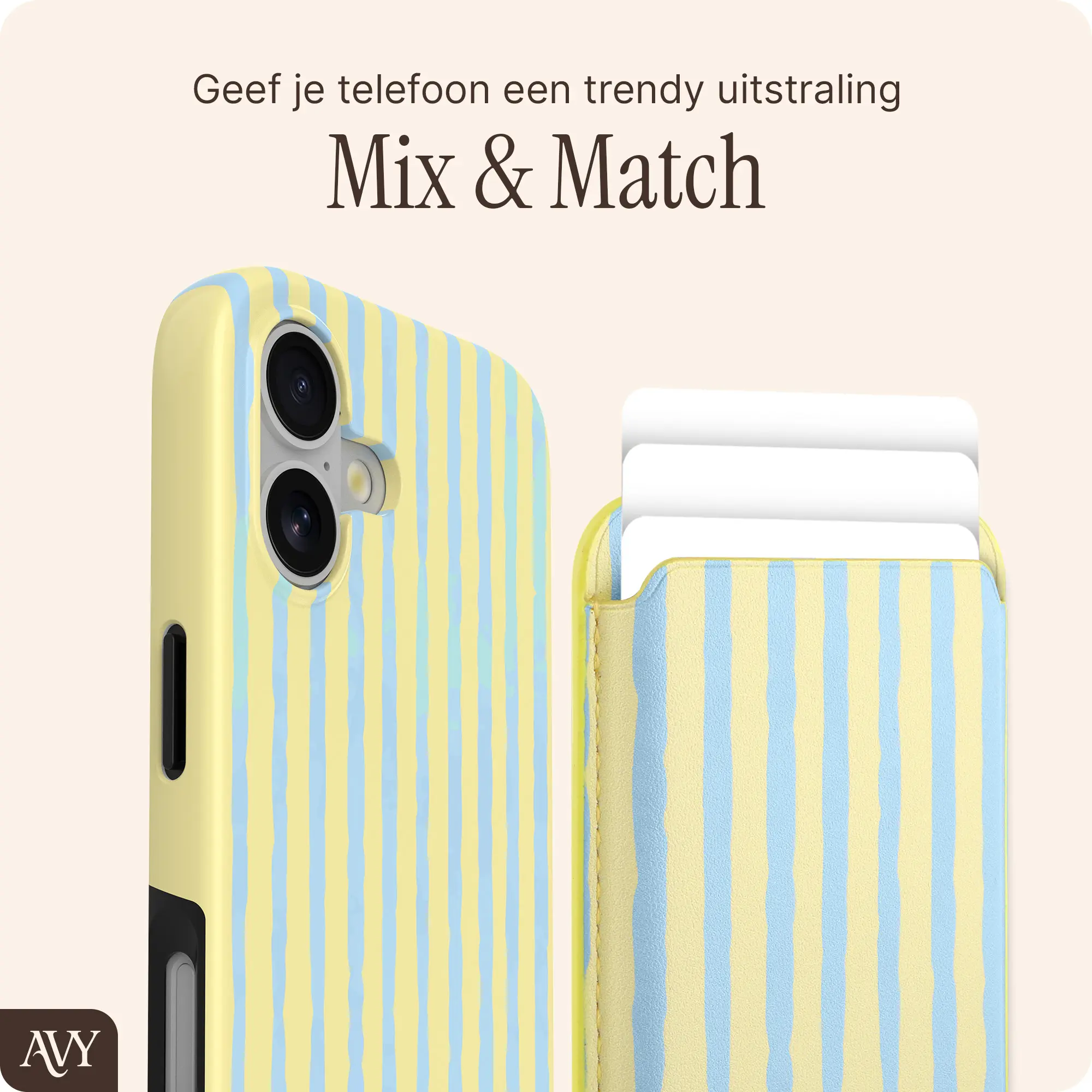 AVY Magnetische Wallet MagSafe Kaarthouder / Pasjeshouder Lemon Sky afbeelding 6