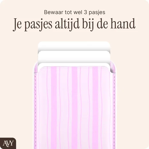 AVY Magnetische Wallet MagSafe Kaarthouder / Pasjeshouder Pink Horizon afbeelding 4