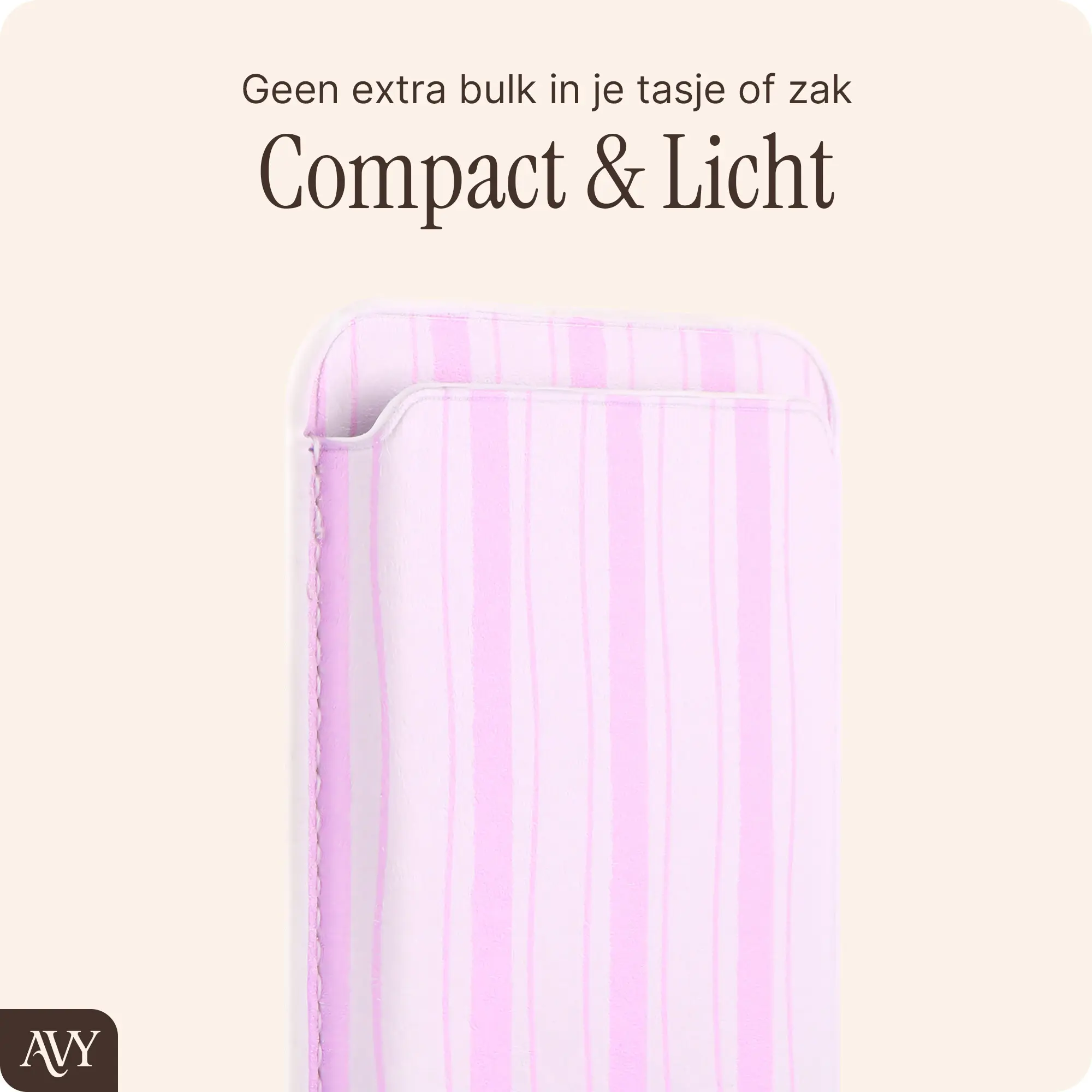 AVY Magnetische Wallet MagSafe Kaarthouder / Pasjeshouder Pink Horizon afbeelding 3