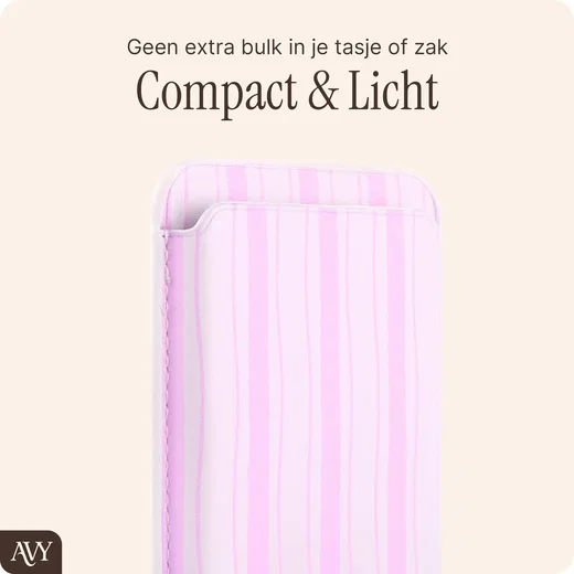 AVY Magnetische Wallet MagSafe Kaarthouder / Pasjeshouder Pink Horizon afbeelding 3