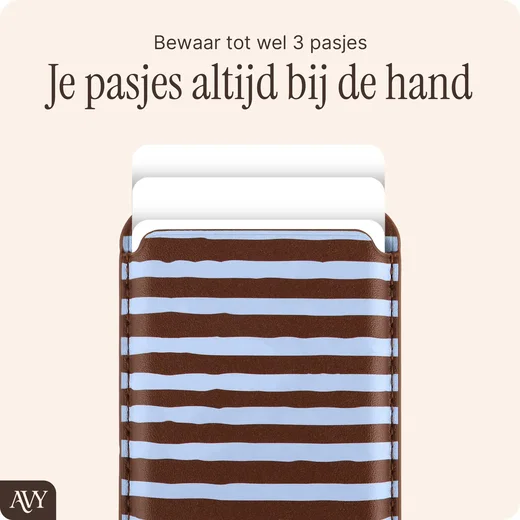 AVY Magnetische Wallet MagSafe Kaarthouder / Pasjeshouder Ocean Latte afbeelding 4