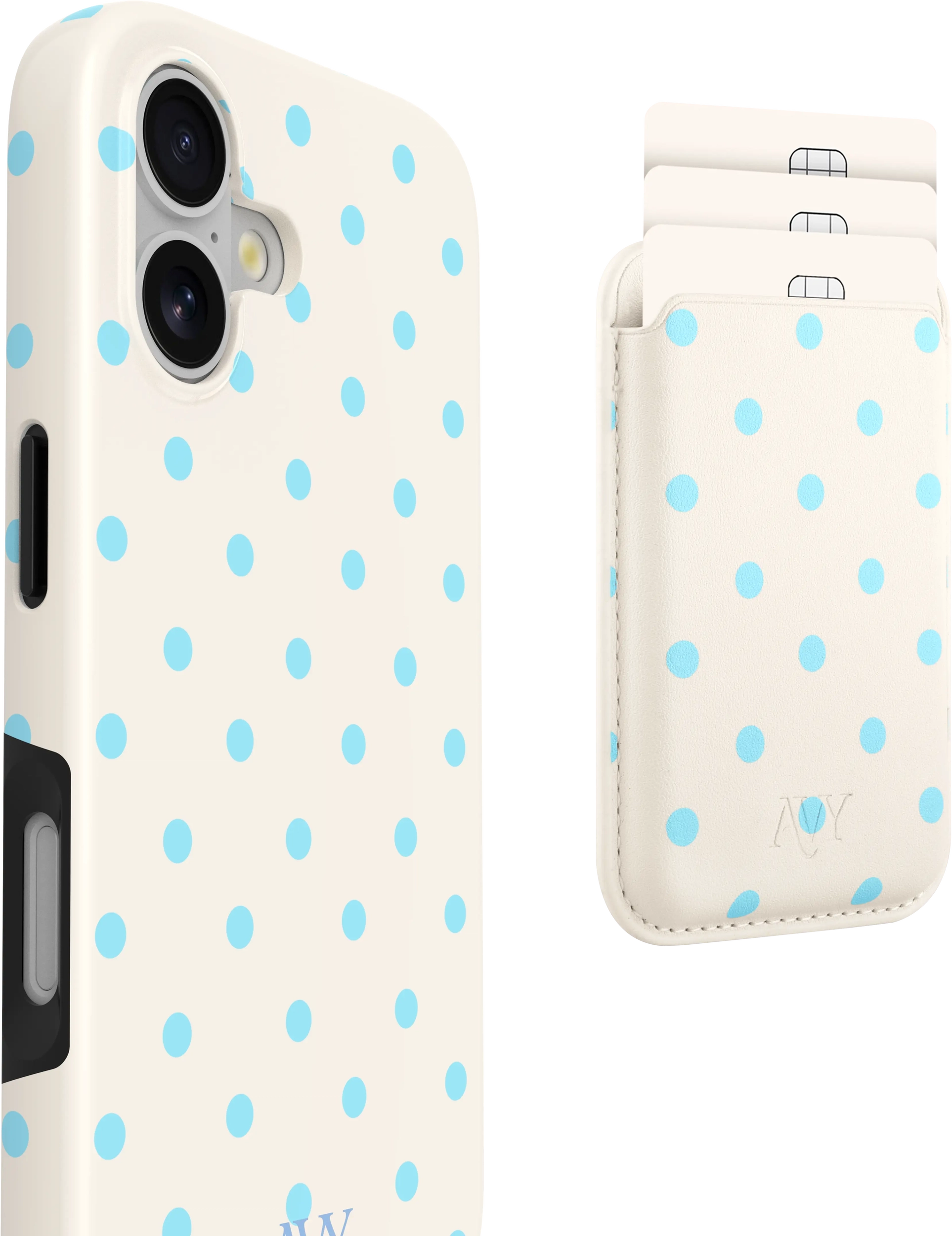 AVY Magnetische Wallet MagSafe Kaarthouder / Pasjeshouder Riviera Dots afbeelding 7