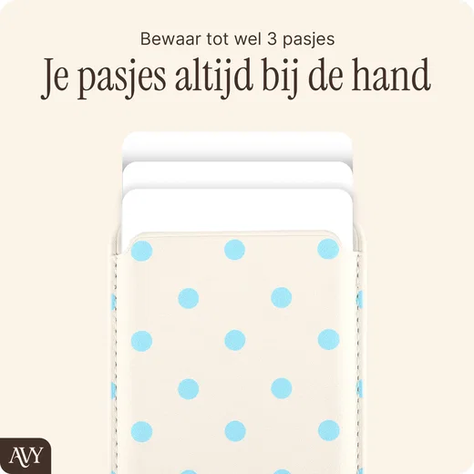 AVY Magnetische Wallet MagSafe Kaarthouder / Pasjeshouder Riviera Dots afbeelding 4