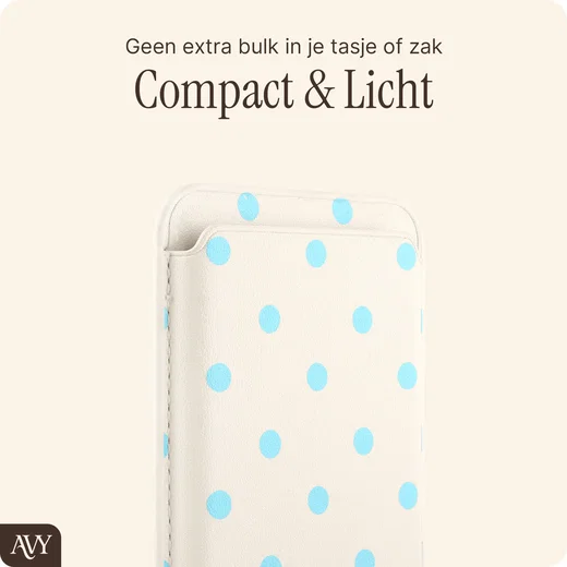 AVY Magnetische Wallet MagSafe Kaarthouder / Pasjeshouder Riviera Dots afbeelding 2