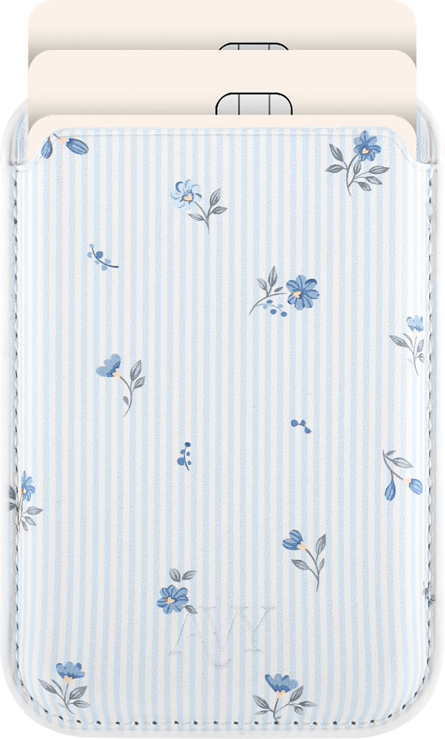 AVY Magnetische Wallet MagSafe Kaarthouder / Pasjeshouder Sky Blossom afbeelding 1