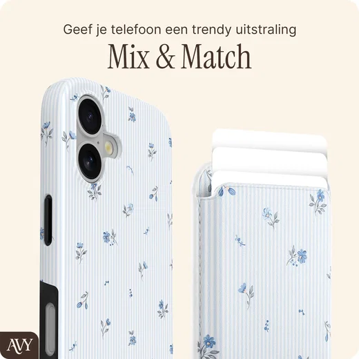 AVY Magnetische Wallet MagSafe Kaarthouder / Pasjeshouder Sky Blossom afbeelding 4