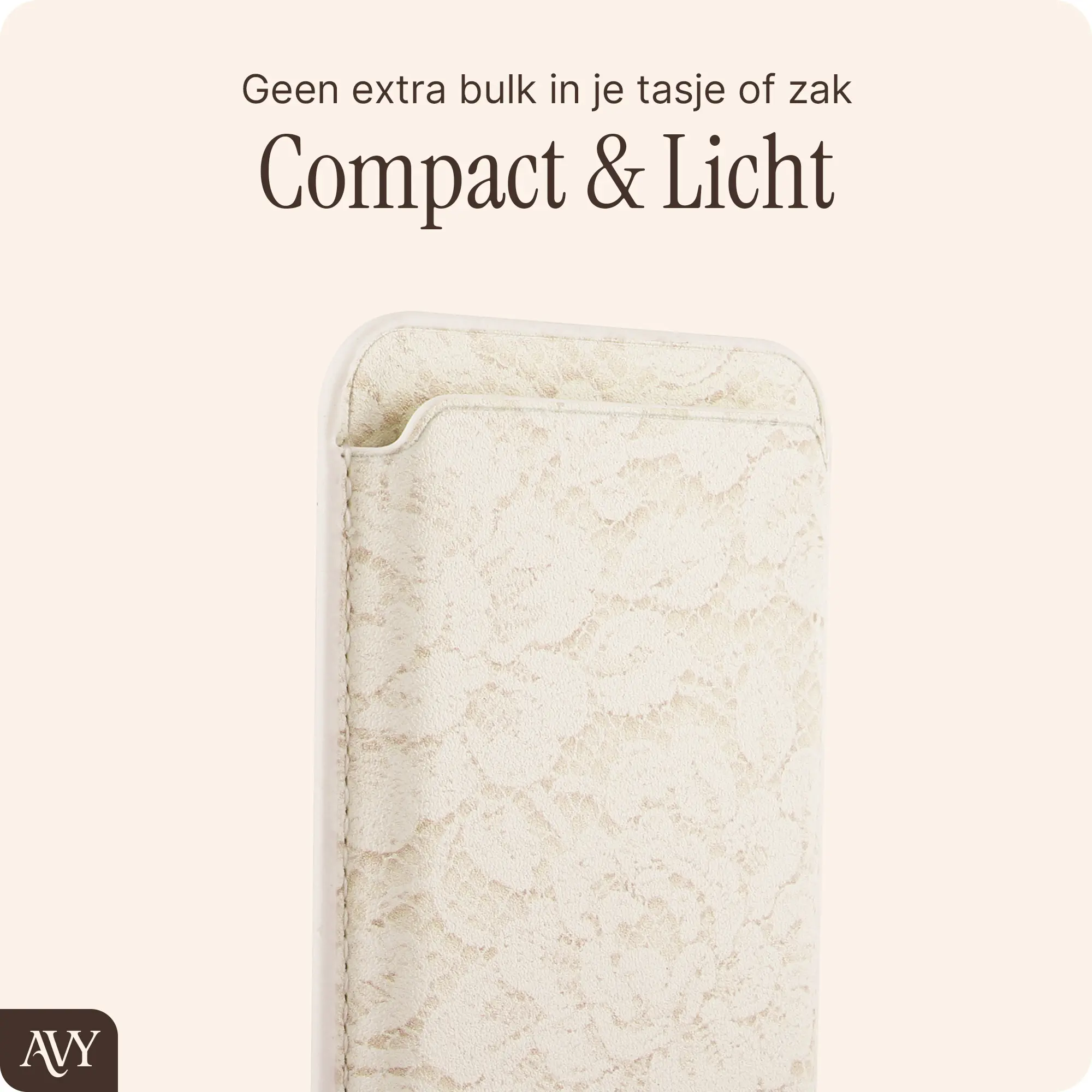 AVY Magnetische Wallet MagSafe Kaarthouder / Pasjeshouder Vintage Lace afbeelding 4