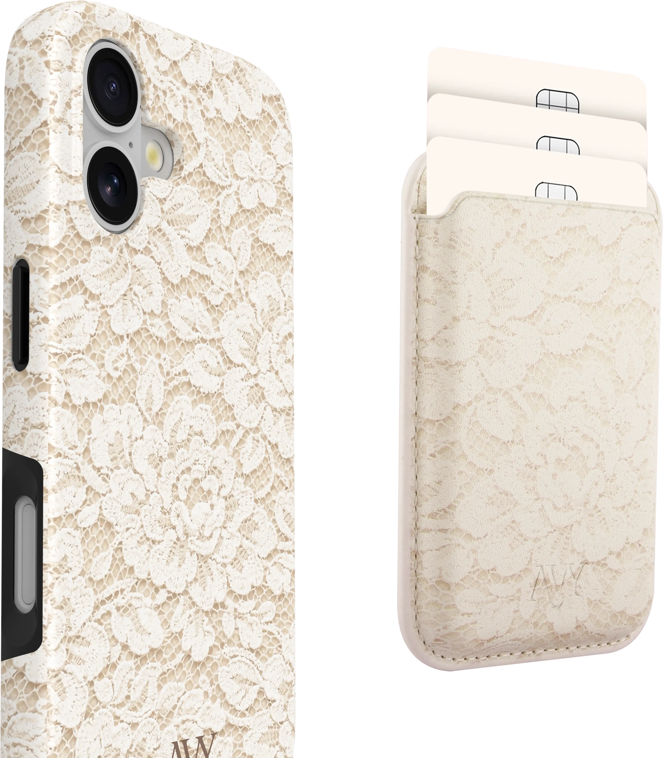 AVY Magnetische Wallet MagSafe Kaarthouder / Pasjeshouder Vintage Lace afbeelding 10