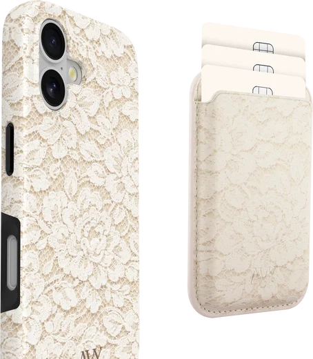 AVY Magnetische Wallet MagSafe Kaarthouder / Pasjeshouder Vintage Lace afbeelding 10