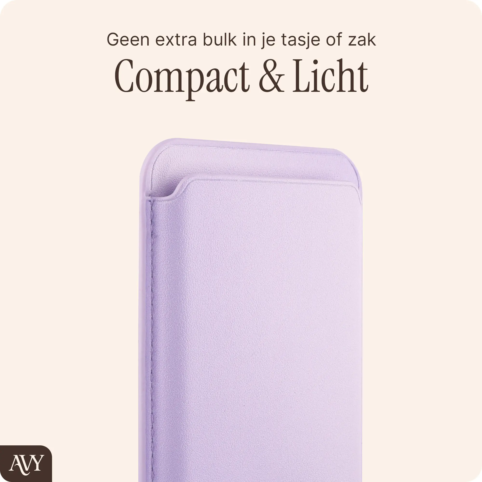 AVY Magnetische Wallet MagSafe Kaarthouder / Pasjeshouder Lavender Glow afbeelding 3