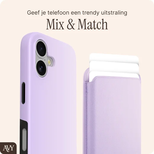 AVY Magnetische Wallet MagSafe Kaarthouder / Pasjeshouder Lavender Glow afbeelding 5