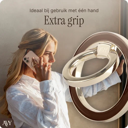 AVY Stand MagSafe Ring Stand / Vinger Houder Bruin afbeelding 5