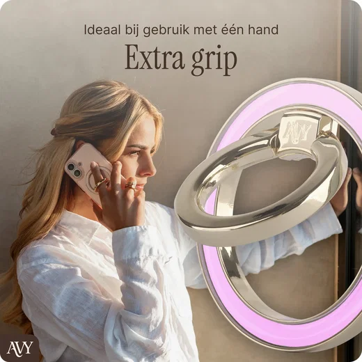 AVY Stand MagSafe Ring Stand / Vinger Houder Roze afbeelding 4