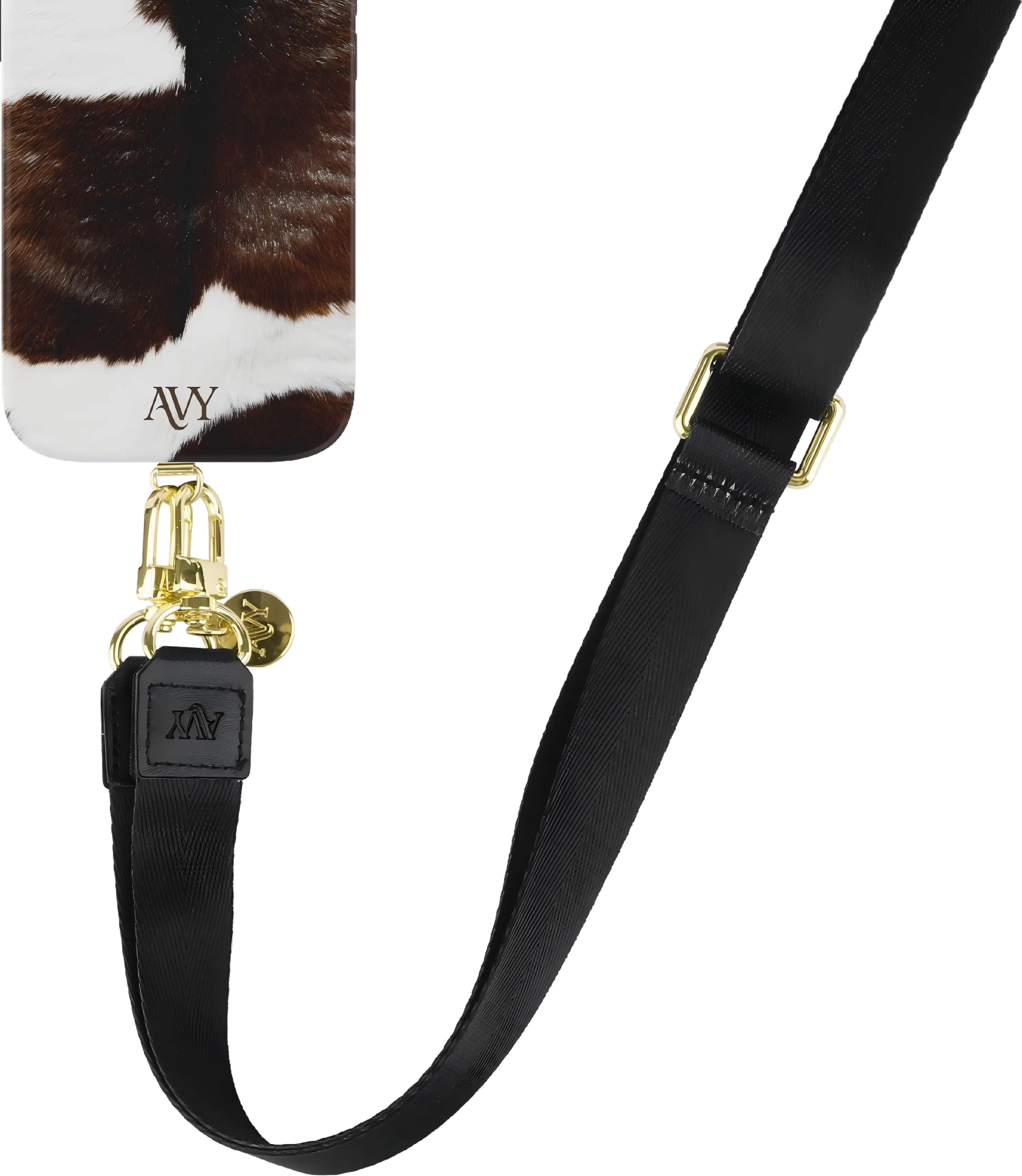 AVY Verstelbaar Nylon Crossbody Telefoonkoord (130CM) Black afbeelding 9