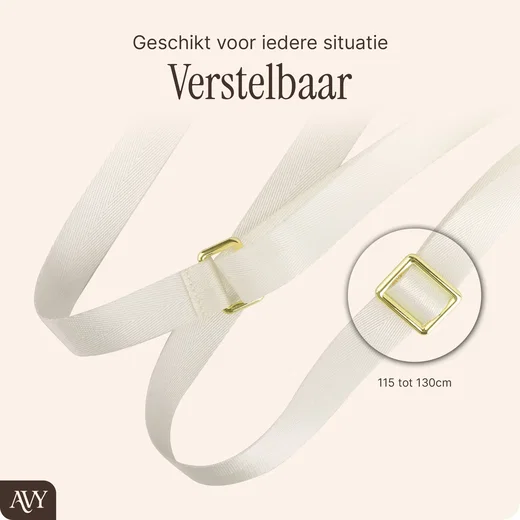 AVY Verstelbaar Nylon Crossbody Telefoonkoord (130CM) Beige afbeelding 6