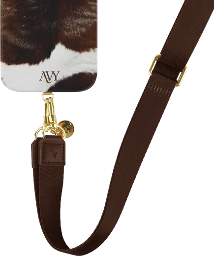 AVY Verstelbaar Nylon Crossbody Telefoonkoord (130CM) Brown afbeelding 8