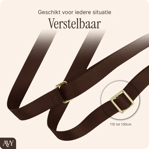 AVY Verstelbaar Nylon Crossbody Telefoonkoord (130CM) Brown afbeelding 6