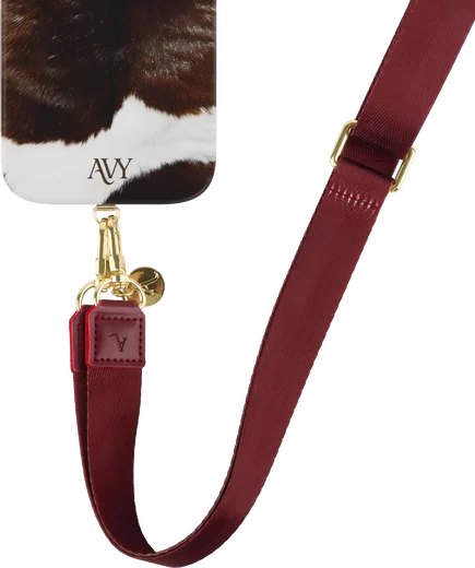 AVY Verstelbaar Nylon Crossbody Telefoonkoord (130CM) Burgundy afbeelding 6