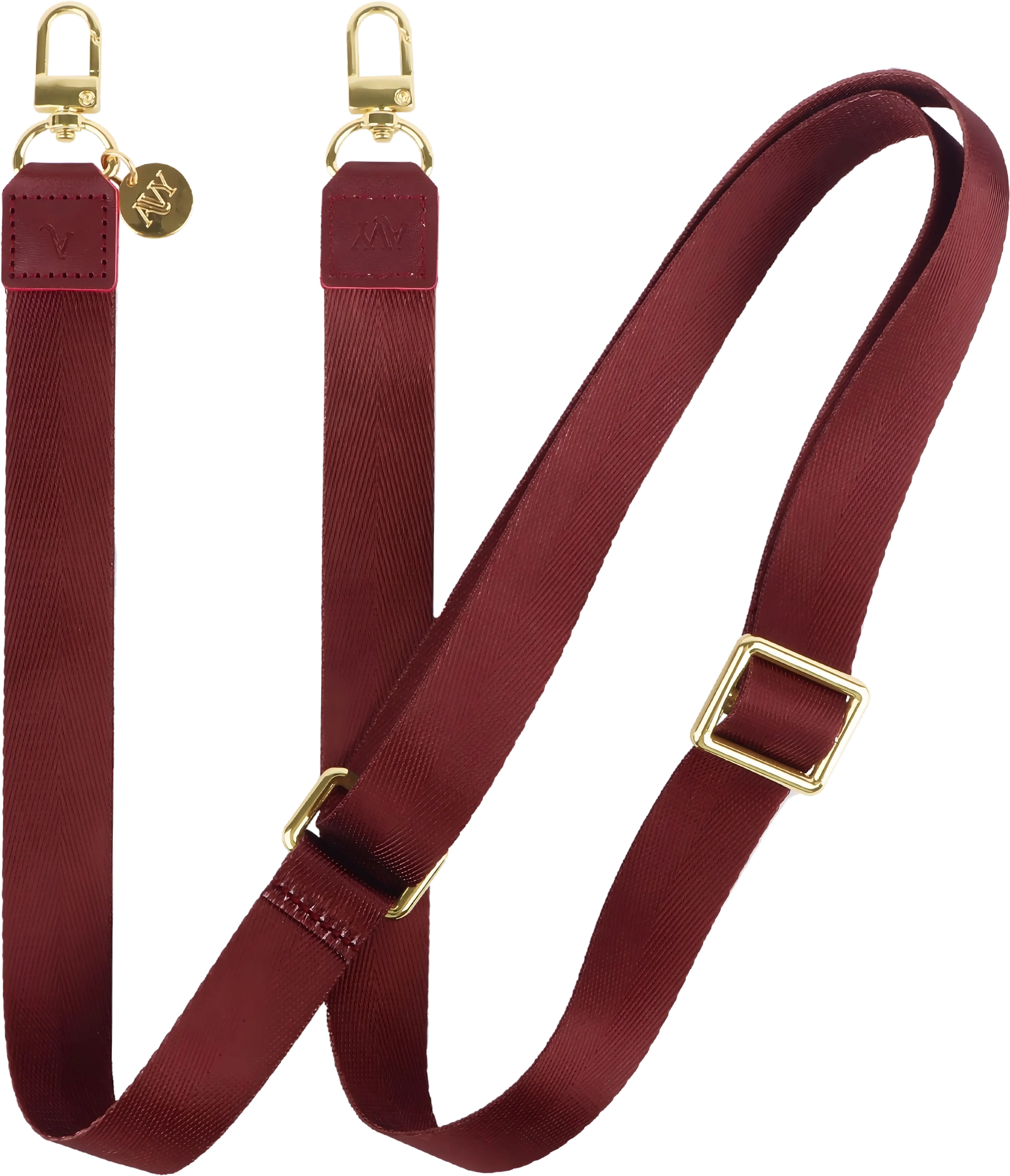 AVY Verstelbaar Nylon Crossbody Telefoonkoord (130CM) Burgundy afbeelding 1