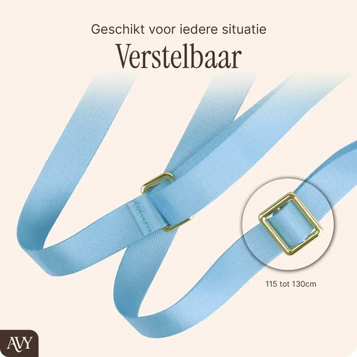 AVY Verstelbaar Nylon Crossbody Telefoonkoord (130CM) Blue afbeelding 5