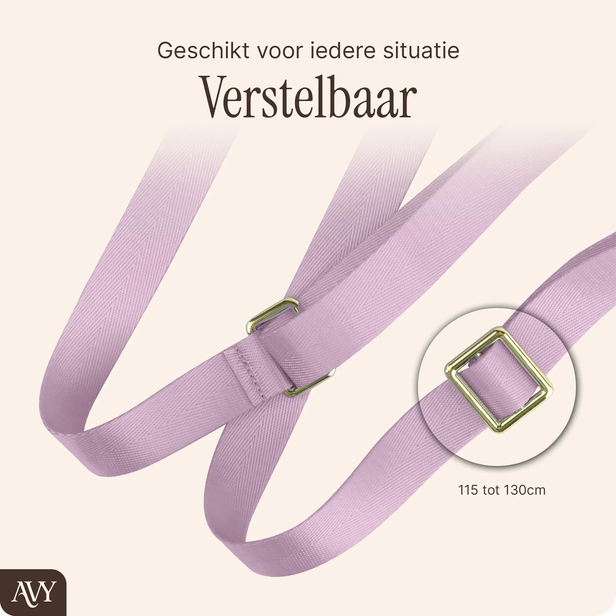 AVY Verstelbaar Nylon Crossbody Telefoonkoord (130CM) Purple afbeelding 7