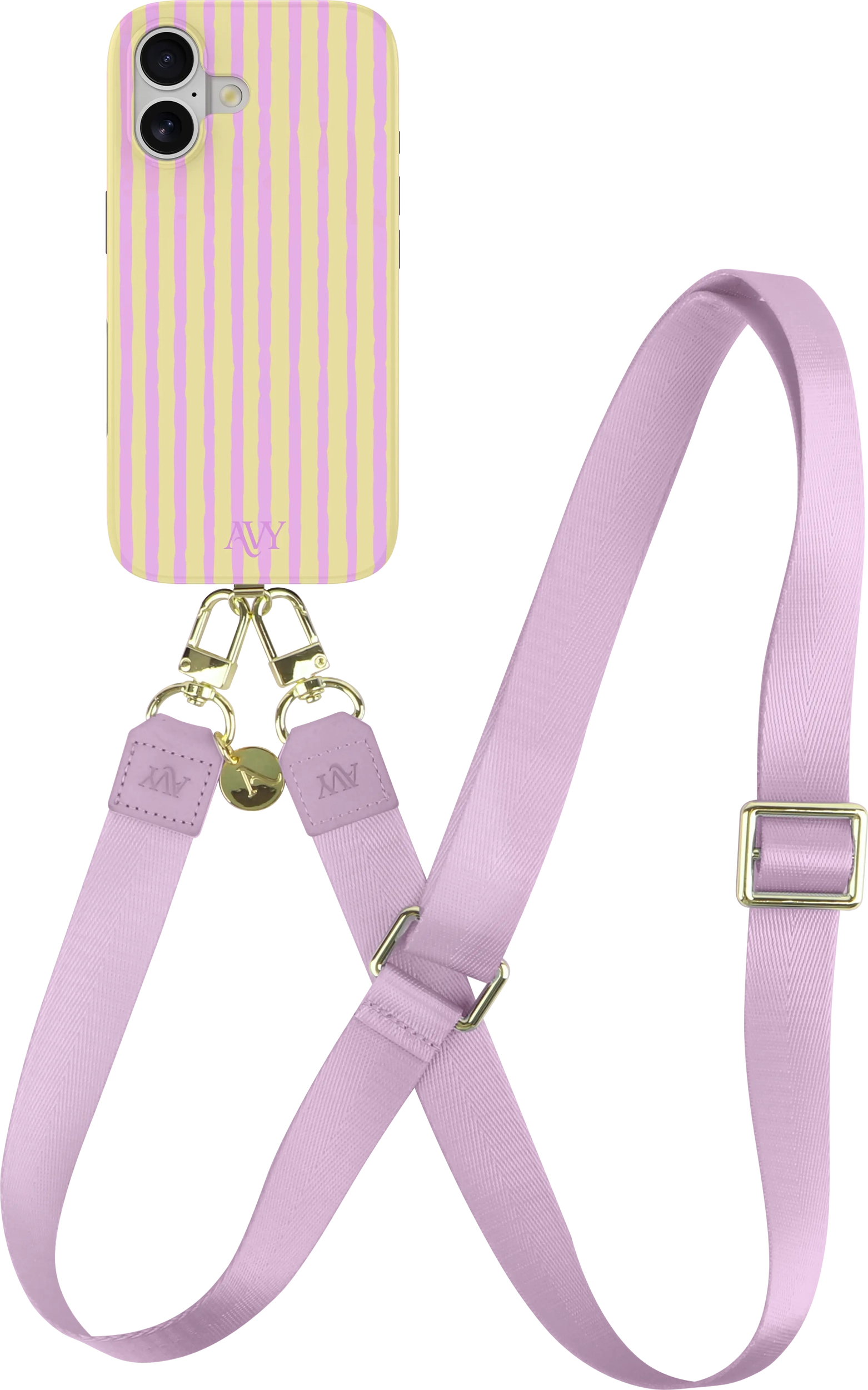 AVY Verstelbaar Nylon Crossbody Telefoonkoord (130CM) Purple afbeelding 4