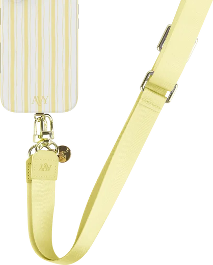 AVY Verstelbaar Nylon Crossbody Telefoonkoord (130CM) Butter Yellow afbeelding 6