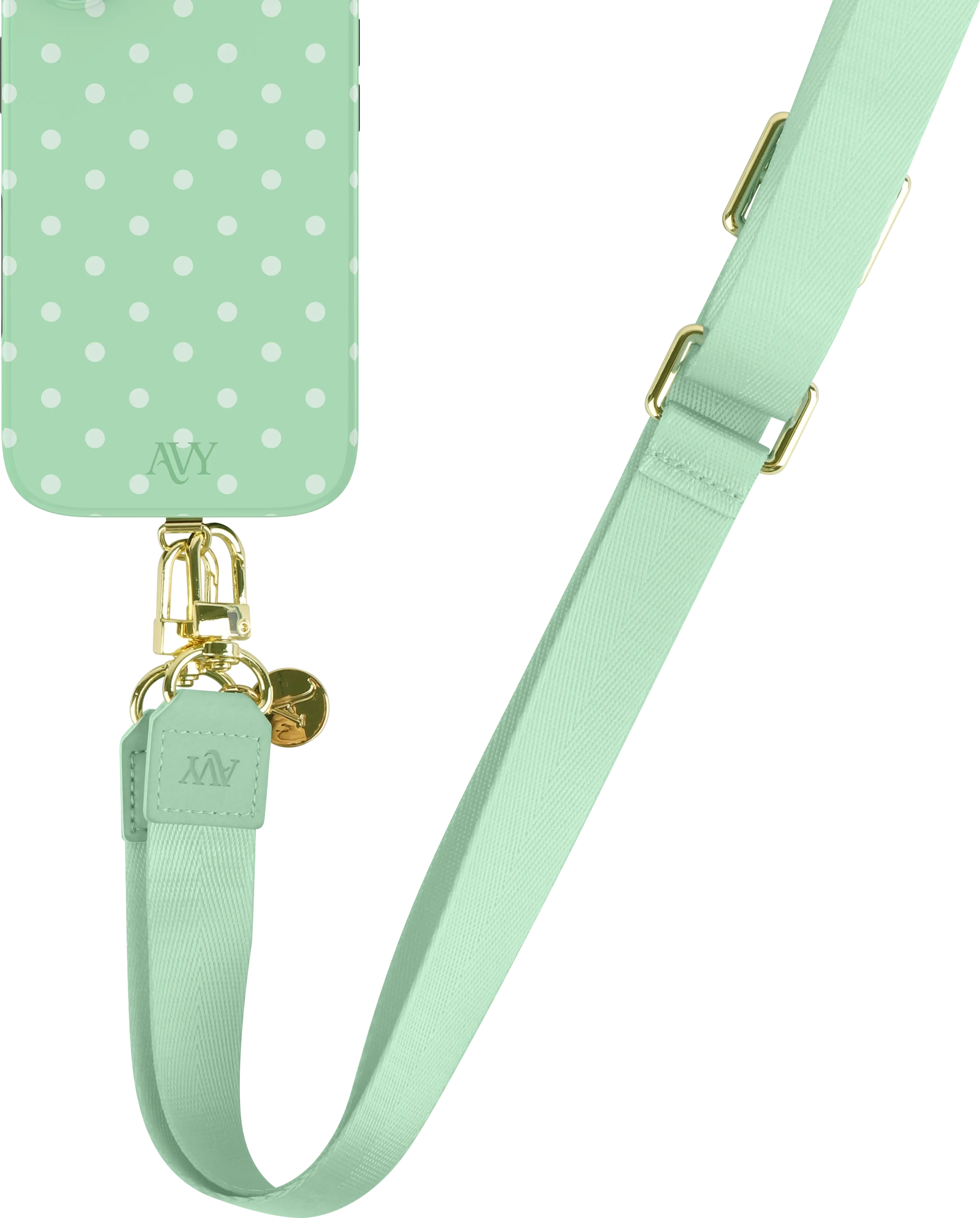 AVY Verstelbaar Nylon Crossbody Telefoonkoord (130CM) Matcha afbeelding 4