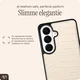 AVY Samsung Galaxy S26 Hoesje met Koord Haakjes MagSafe Leer Croco Beige afbeelding 8