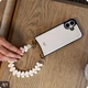 AVY Samsung Galaxy S26 Hoesje met Koord Haakjes MagSafe Leer Croco Beige afbeelding 5