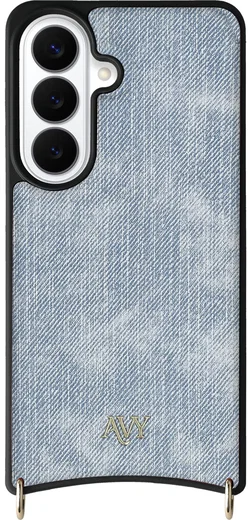 AVY Samsung Galaxy S26 Plus Hoesje met Koord Haakjes MagSafe Denim afbeelding 1