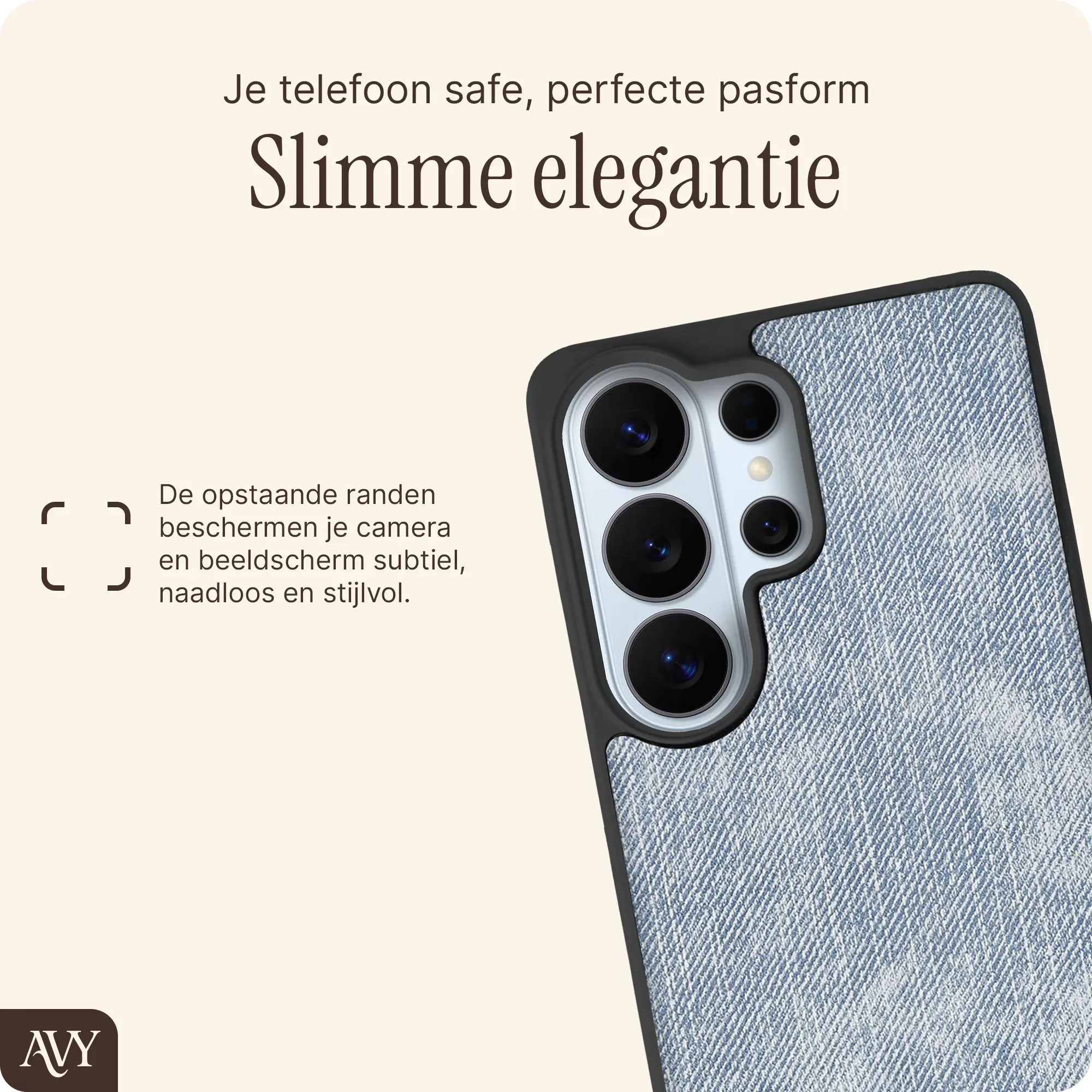 AVY Samsung Galaxy S26 Ultra Hoesje met Koord Haakjes MagSafe Denim afbeelding 8