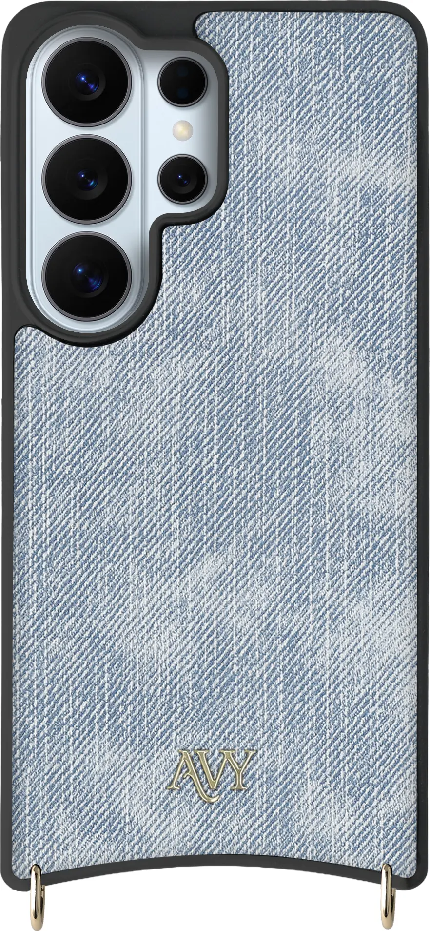 AVY Samsung Galaxy S26 Ultra Hoesje met Koord Haakjes MagSafe Denim afbeelding 1