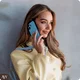 AVY Apple iPhone 17 Hoesje met Koord Haakjes MagSafe Leer Croco Blauw afbeelding 2
