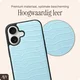 AVY Apple iPhone 17 Hoesje met Koord Haakjes MagSafe Leer Croco Blauw afbeelding 7