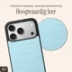 AVY Apple iPhone 17 Pro Hoesje met Koord Haakjes MagSafe Leer Croco Blauw afbeelding 7