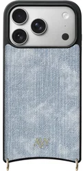 AVY Apple iPhone 17 Pro Hoesje met Koord Haakjes MagSafe Denim afbeelding