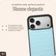 AVY Apple iPhone 17 Pro Max Hoesje met Koord Haakjes MagSafe Leer Croco Blauw afbeelding 9