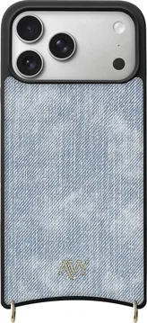 AVY Apple iPhone 17 Pro Max Hoesje met Koord Haakjes MagSafe Denim