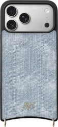 AVY Apple iPhone 17 Pro Max Hoesje met Koord Haakjes MagSafe Denim afbeelding
