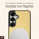 AVY Samsung Galaxy S25 / S24 Hoesje met Koord Haakjes MagSafe Leer Croco Geel afbeelding 6