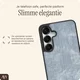 AVY Samsung Galaxy S25 / S24 Hoesje met Koord Haakjes MagSafe Denim afbeelding 8